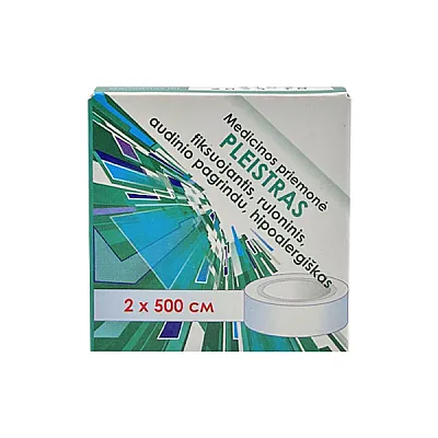 Pleistras rulonėlyje hipoalergiškas, 2x500 cm