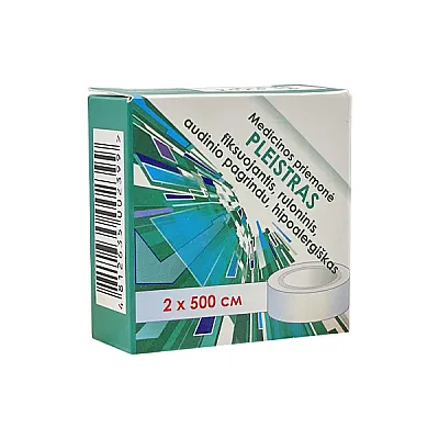 Pleistras rulonėlyje hipoalergiškas, 2x500 cm