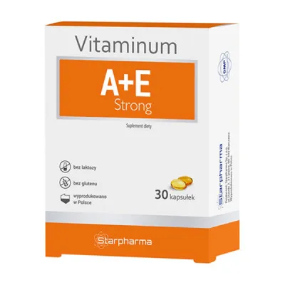 Starpharma vitaminum A + E strong, 30 kapsulių