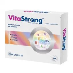 Starpharma vita strong su 17 vitaminų ir mineralų, 30 tablečių