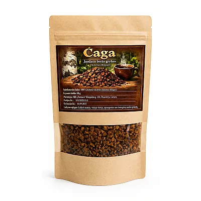 Čaga (beržo grybas, Inonotus obliquus) žolelių arbata, 50 g