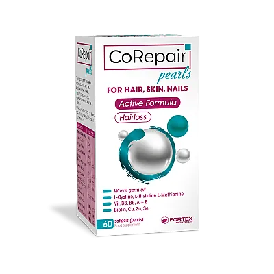 CoRepair perliukai plaukams, odai, nagams, 60 minkštųjų kapsulių