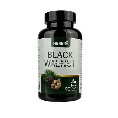 Herbin Juodasis riešutmedis 500 mg, 90 kapsulių