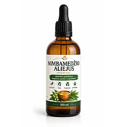 Nimbamedžio Neem aliejus, natūralus Indiškas, 100 ml