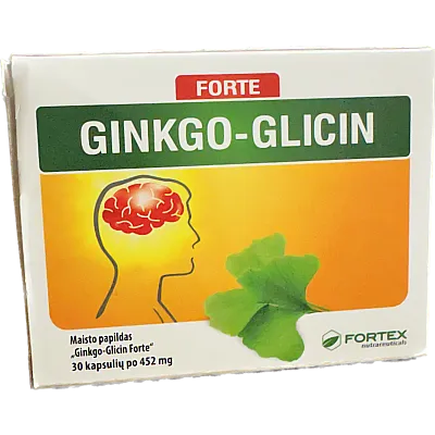 Fortex Glycine + Ginkgo biloba, 30 capsules