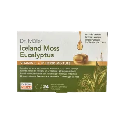 Dr. Muller pastilės gerklei islandinė kerpena su eukaliptu