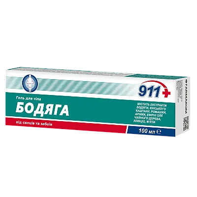 911 kosmetinis gelis kūnui badiaga, 100 ml