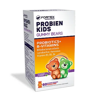 Gerosios bakterijos vaikams (probiotikai) + B3 + B5 + B6, 60 guminukų