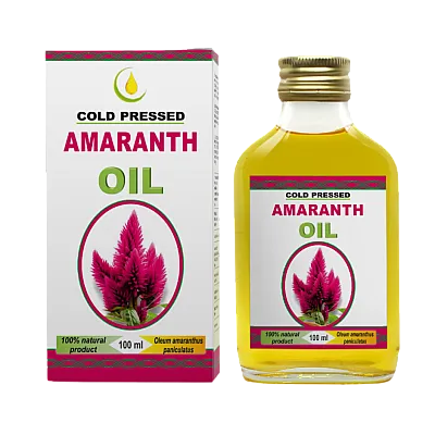 Burnočio (amaranto) sėklų šalto spaudimo, nerafinuotas aliejus, 100 ml