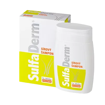 Dr. Muller šampūnas riebiems plaukams su siera „SulfaDerm“, 100 ml