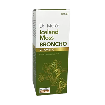 Dr. Muller sirupas kvėpavimo takams, imunitetui su islandine kerpena ir vitaminu C, 110 ml