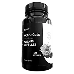 Juodgrūdės (juodųjų kmynų) aliejus, 100 kapsulių