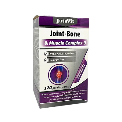 JutaVit Joint Bone Muscle Complex 9 kremzlės, kaulai, raumenys, 120 tablečių