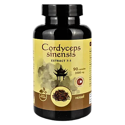 Kininio kordicepso ekstraktas 3500 mg, 90 kapsulių