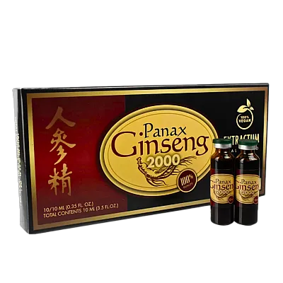 Kininis ženšenis 2000 mg (Panax ginseng), 10 buteliukų