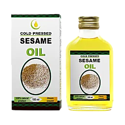 Sezamų sėklų šalto spaudimo, nerafinuotas aliejus, 100 ml