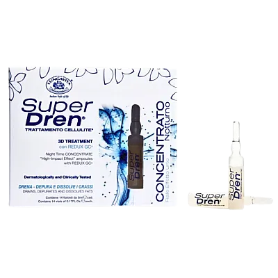 SuperDren® Anticeliulitinis naktinis koncentratas, 14 ampulių po 5 ml