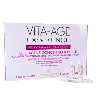 Vita-Age Excellence Kolageno koncentratas veido, kaklo ir dekoltė odai, 7 ampulės