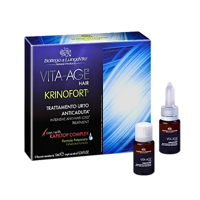 Vita-Age Krinofort priemonė nuo plaukų slinkimo, 10 buteliukų
