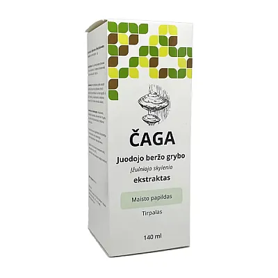 Čaga juodojo beržo grybo (įžulniojo skylenio) ekstraktas, 140 ml