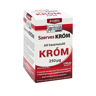 JutaVit organinis chromas 250 mcg, 100 tablečių