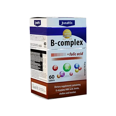 Vitamino B kompleksas + folio rūgštis, 60 tablečių