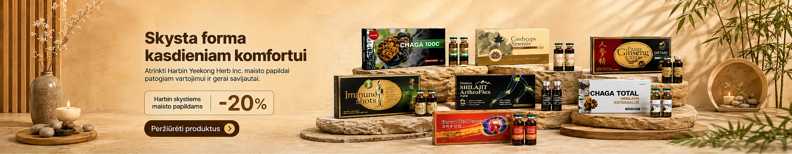 Harbin skysti papildai buteliukuose - Farmace.lt