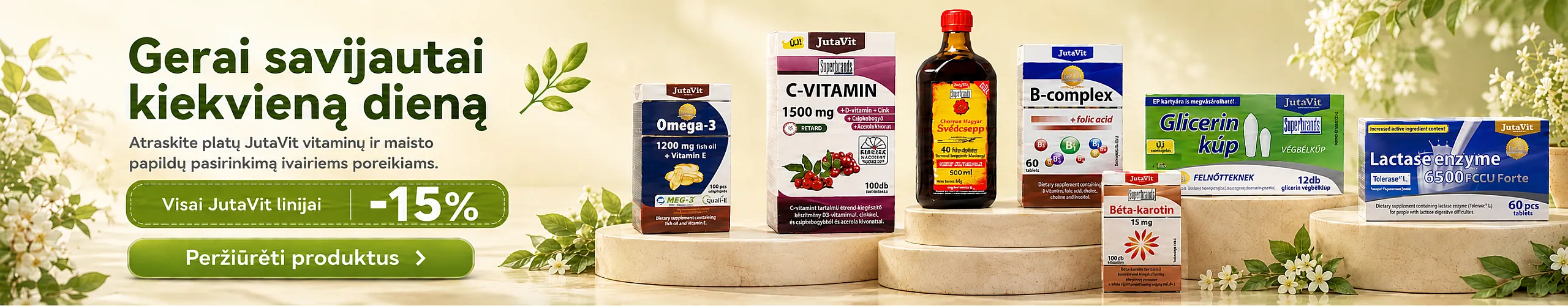 Jutavit maisto papildai ir vitaminai - Farmace.lt